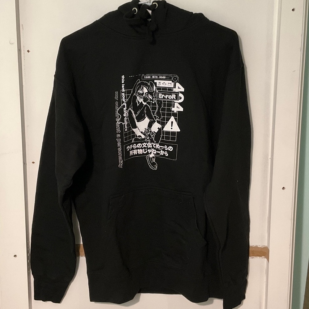 Black Graphic Hoodie